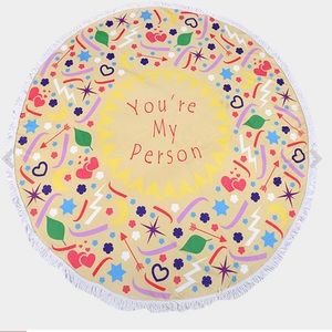 Round Fringe Beach Towel